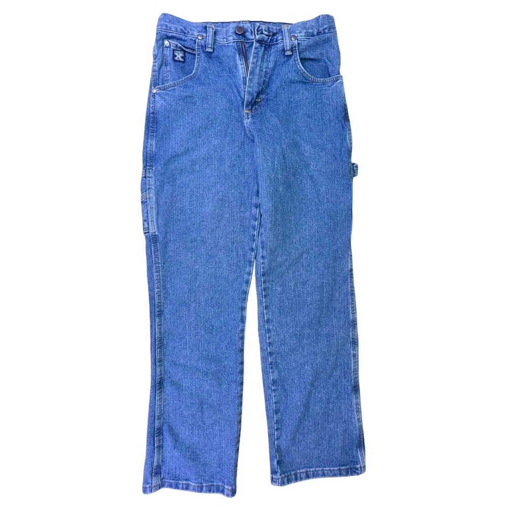 Wrangler 20X Women's Y2K Carpenter‎ Jeans Sz 14 Blue Denim Workwear Utility